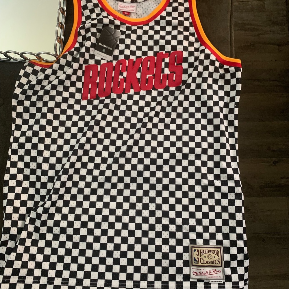 Mitchell and ness rockets jersey